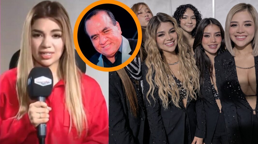 Naldy Saldaña, cantante de La Bella Luz, durante una entrevista