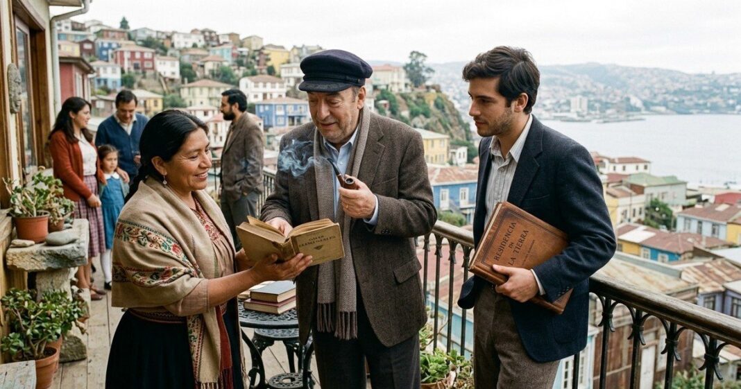 Pablo Neruda, poeta chileno, en su casa de Isla Negra