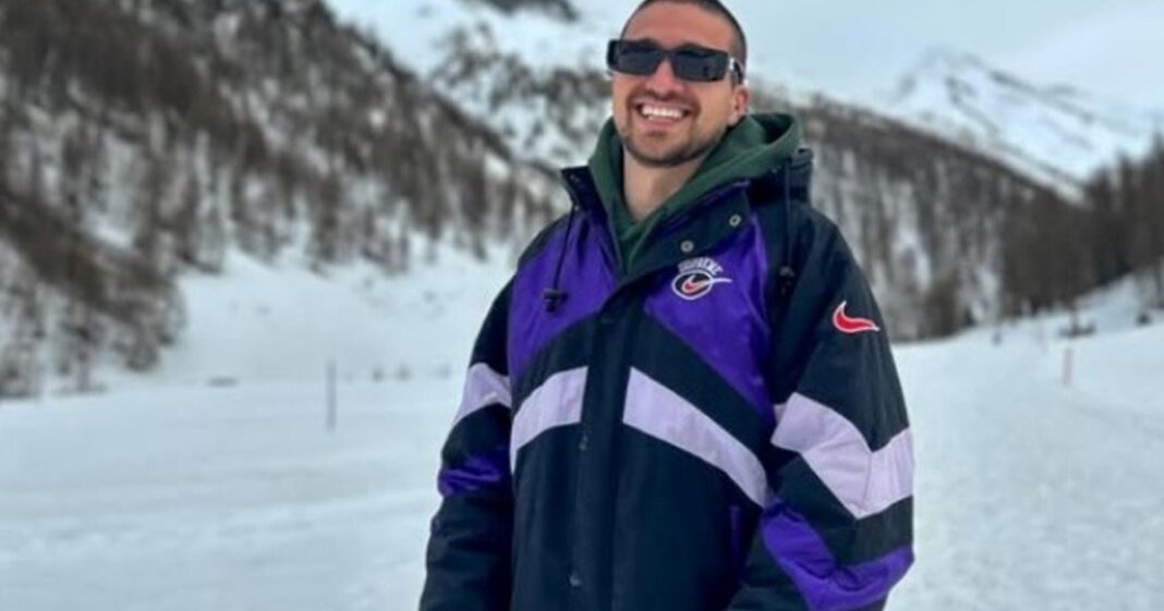 Alejandro Lupidi en Samnaun, pueblo suizo en los Alpes