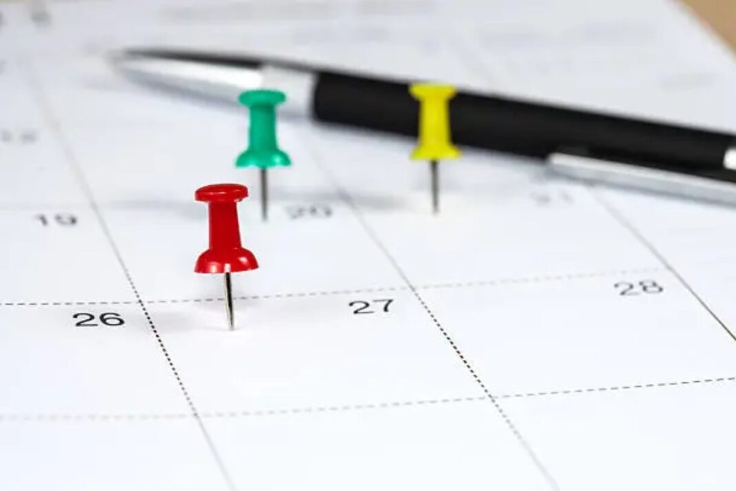 Ilustración con calendario y elementos agrícolas para el 9 de septiembre