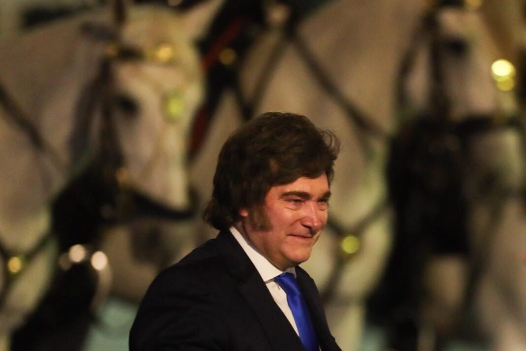 Presidente Javier Milei en una reunión de gabinete