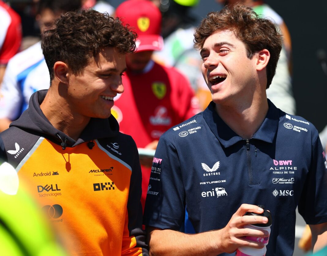 Lando Norris y Franco Colapinto durante el Gran Premio de Azerbaiyán de Fórmula 1