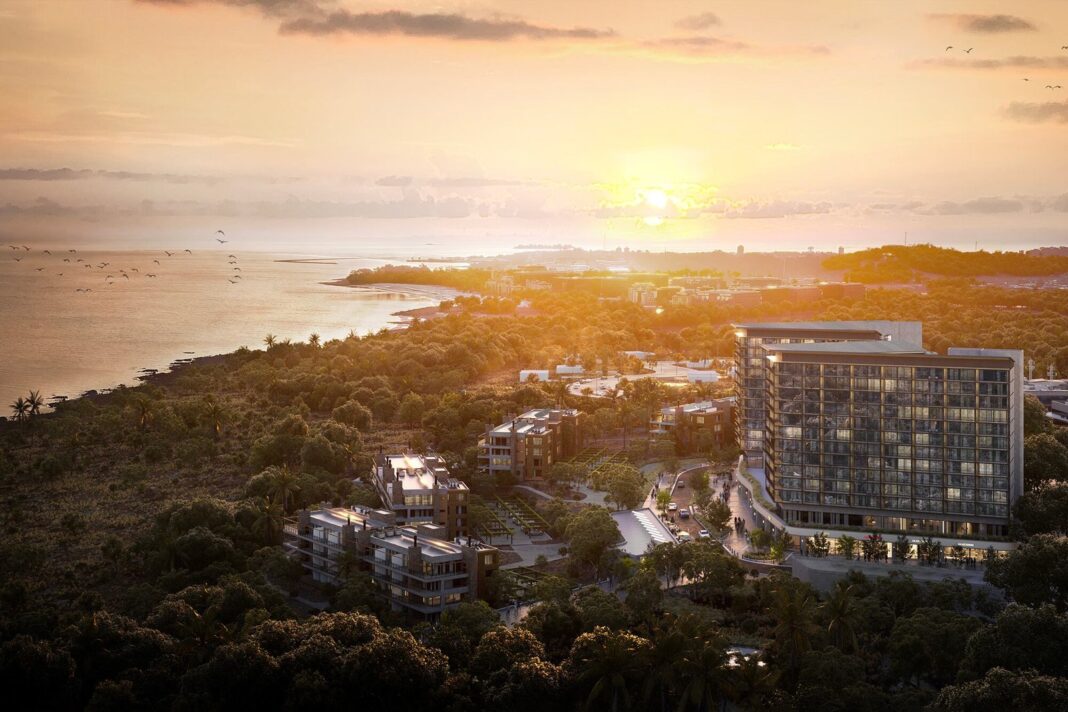 Vista aérea de la smart city +Colonia en Uruguay, donde se instalará la comunidad tecnológica Praxis