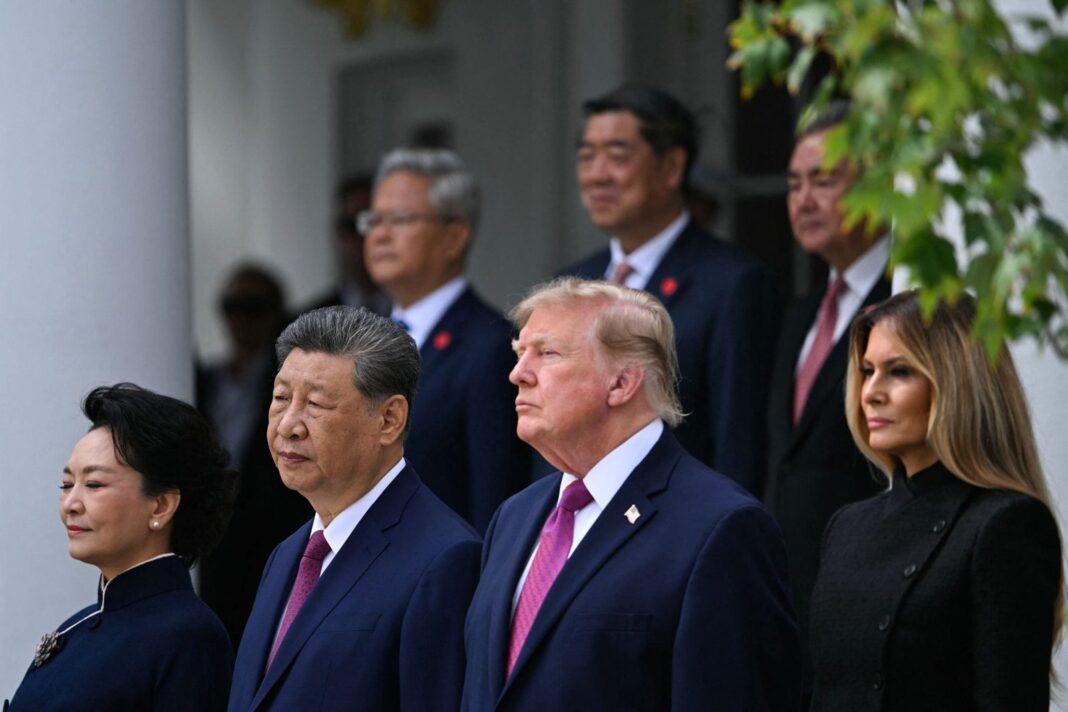 Xi Jinping y Donald Trump en la Casa Blanca durante la visita de Estado