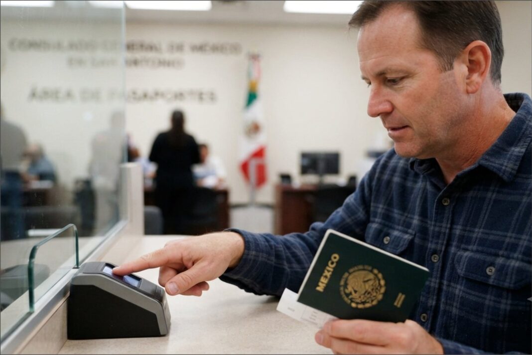 Unidad móvil del Consulado de México en California atendiendo a personas en una jornada consular