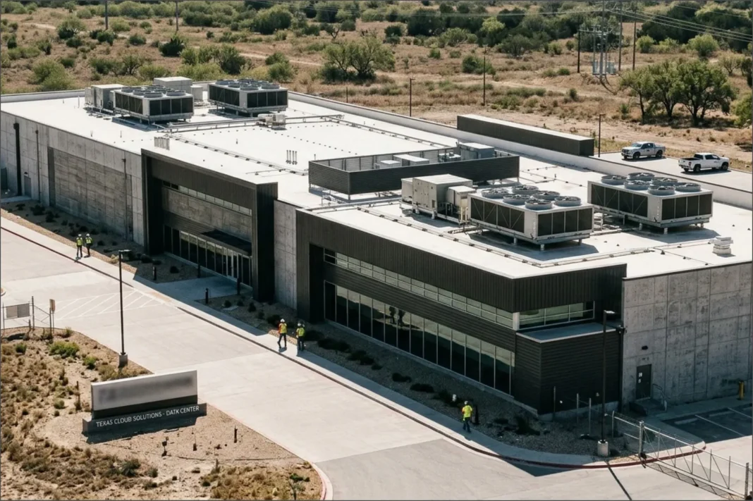 Centro de datos con servidores y equipos de refrigeración