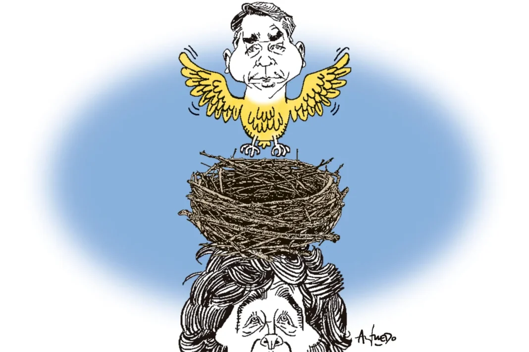 Flavio Bolsonaro y Javier Milei en un acto político