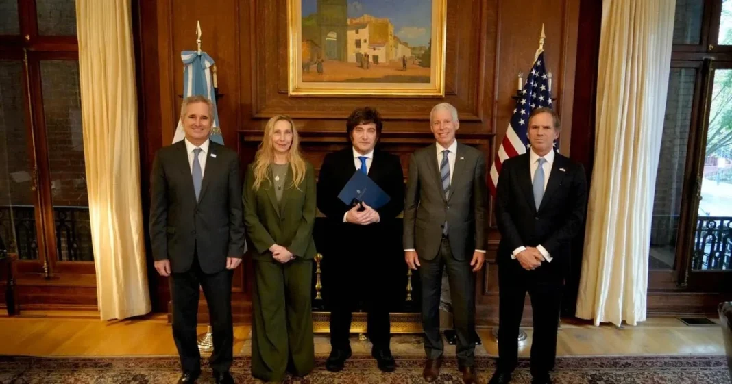 Javier Milei durante su visita a Washington