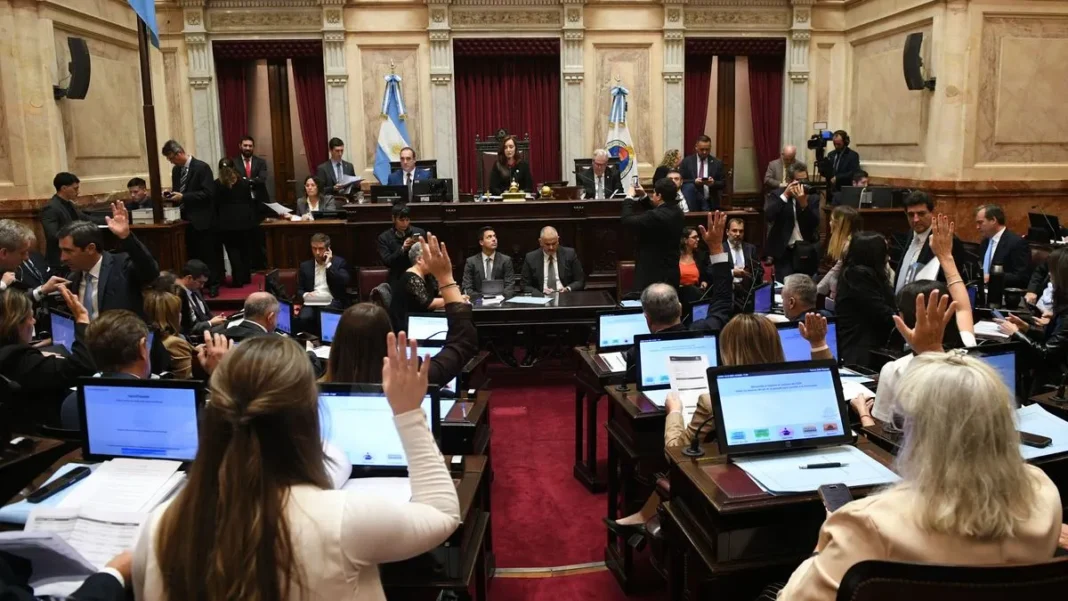 Sesión en el Senado de la Nación