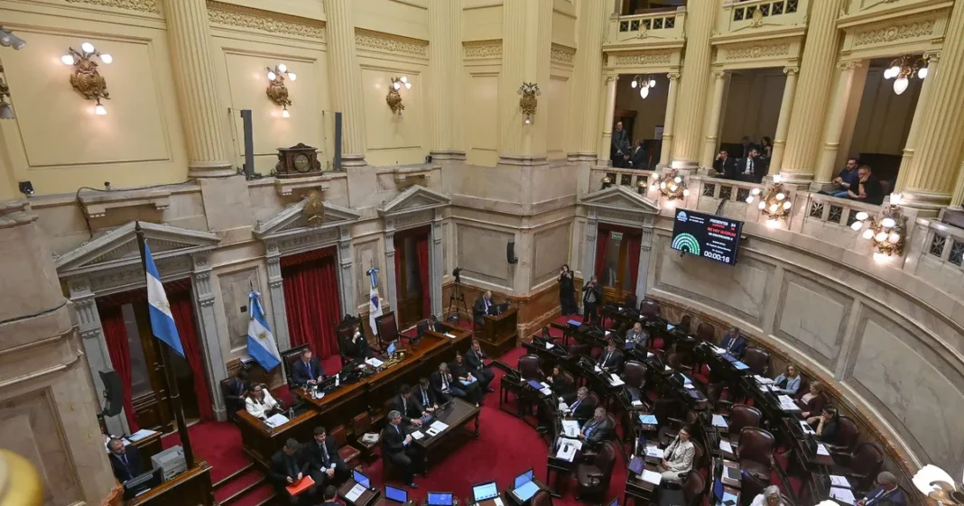 Sesión en el Senado de la Nación