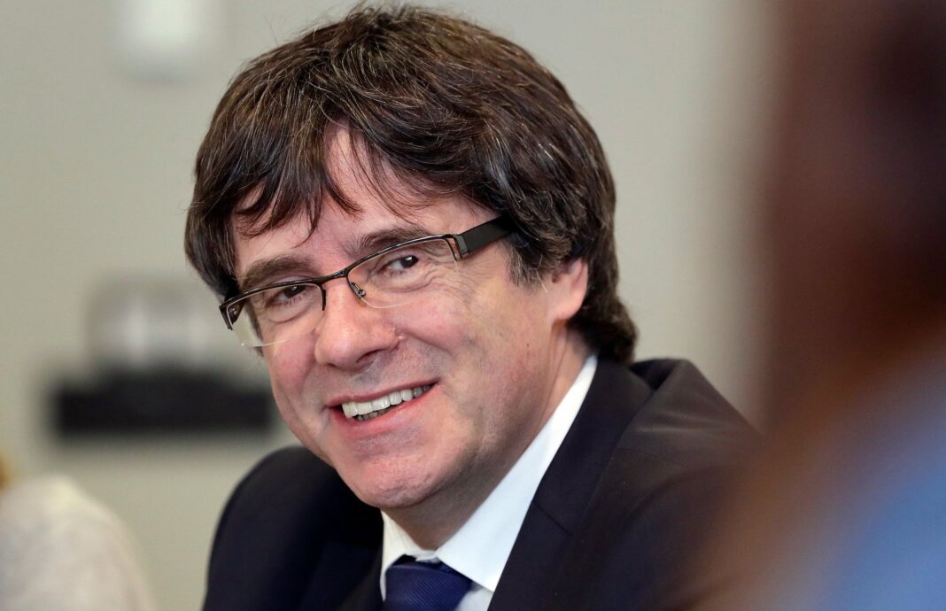 Carles Puigdemont en una comparecencia pública